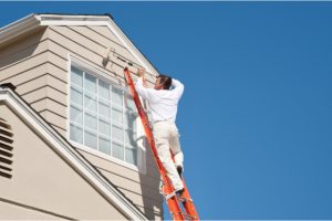 Exterior Painter With Paint Roller